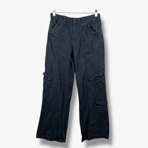 BDG Urban Outfitters Y2K Cargo Pants Womens S Black Cotton Blend Retro Baggy